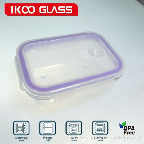 400ml clear glass food storage jar with cap, borosilicate glass container